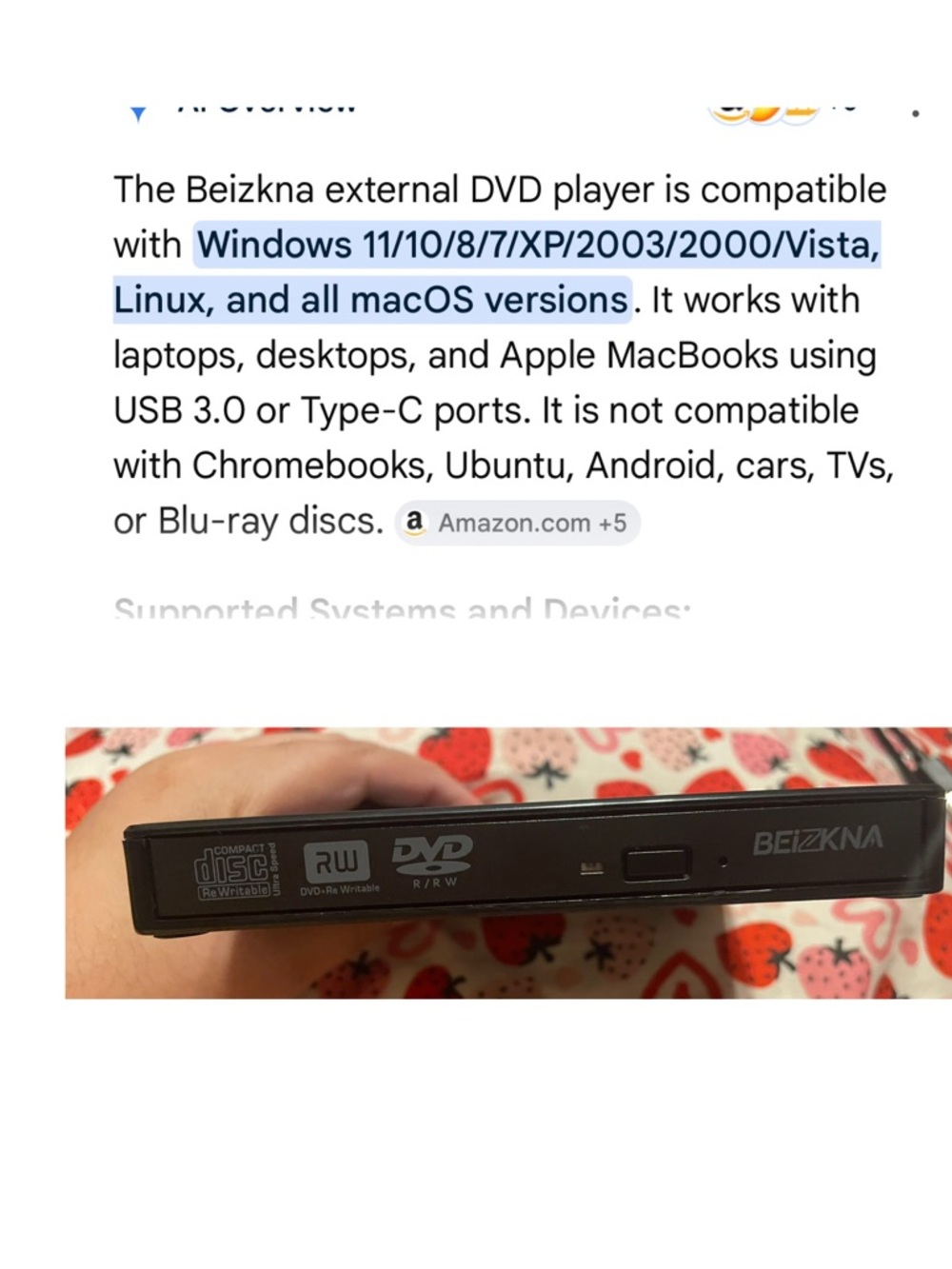 adidas Black Portable Media Drive with DVD Logo